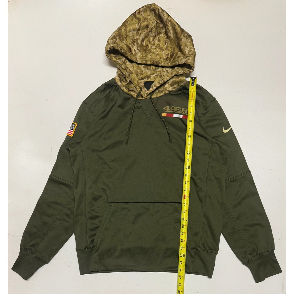 Nike Mens San Francisco 49ers Salute to Service Hoodie Olive Camo‎ Medium NFL